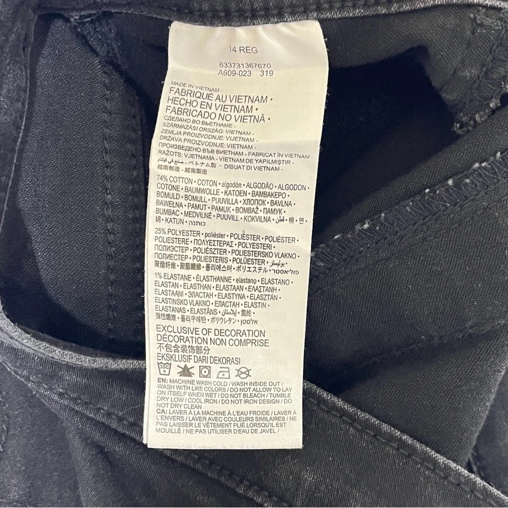 Levi's Girls Leggings Pull-on Black Stretchy Size 14 Regular